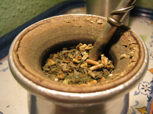 Mate med sugrör