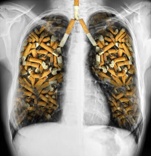 Lungor med cigaretter