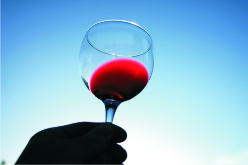 Rödvin i glas