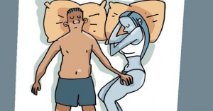 Att sova med benen sammanflätade visar engagemang