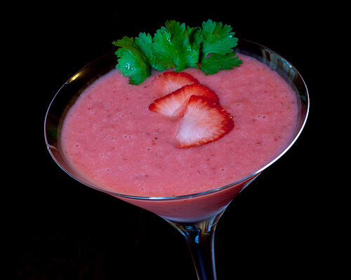 Dryck med jordgubb mot halitos