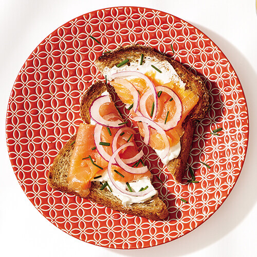 Laxtoast på morgonen