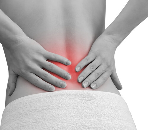 Smärta i ryggen är ett symptom