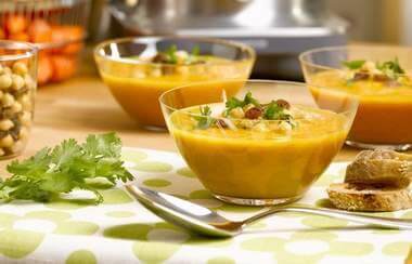 Puré med morötter och kikärtor