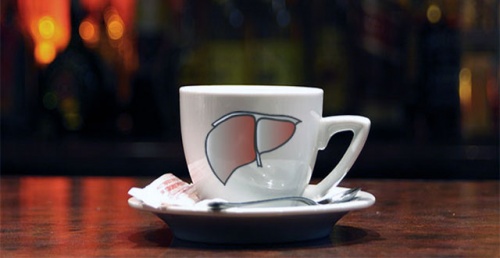 Kaffekopp med lever