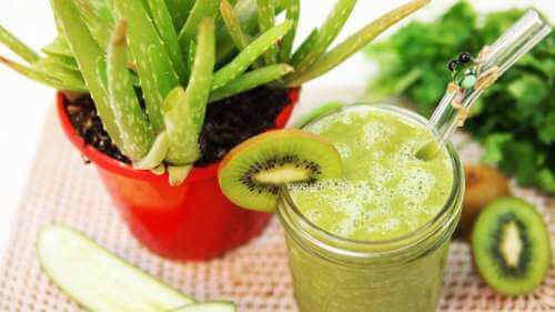 Aloejuice i glas