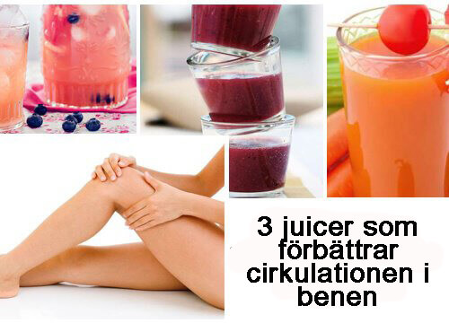3 juicer som främjar god cirkulation i benen