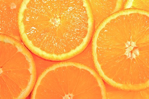 Orangea apelsinskivor