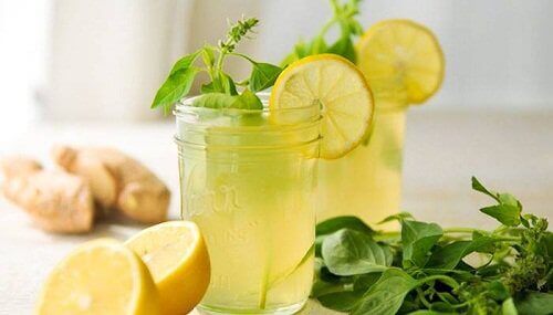 Infusion med ingefära, citron och mynta