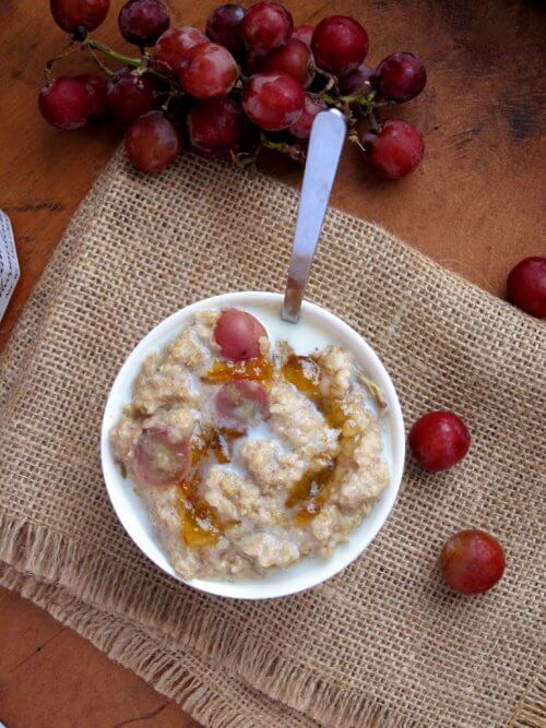 smoothie med druvor och havre