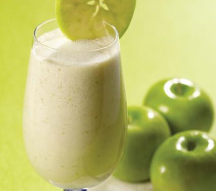 Smoothie på gröna äpplen är mättande