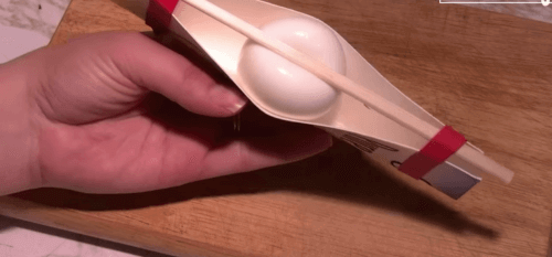 Hårdkokt ägg i form