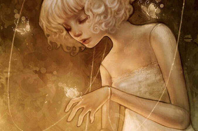 Flicka-och-fjärilar