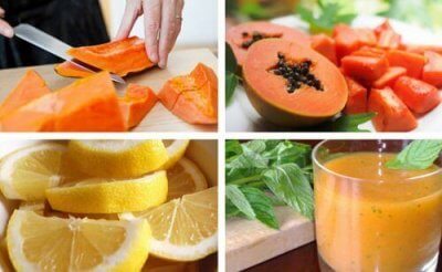 Avgifta magen med citron- och papayasmoothie