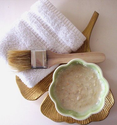 handduk och mask
