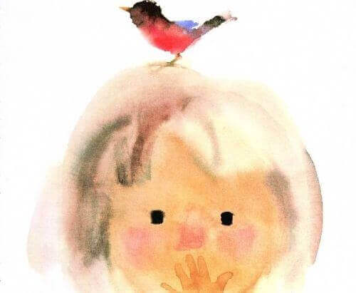 Fågel på barn