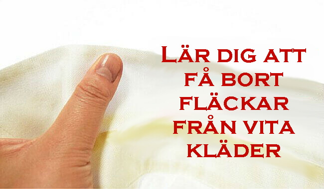 Enkla sätt att ta bort svettfläckar från vita kläder