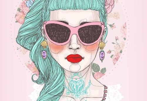 Kvinna med solglasögon