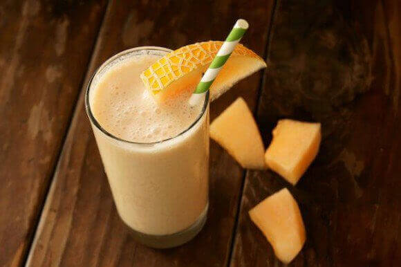 nätmelon och banansmoothie