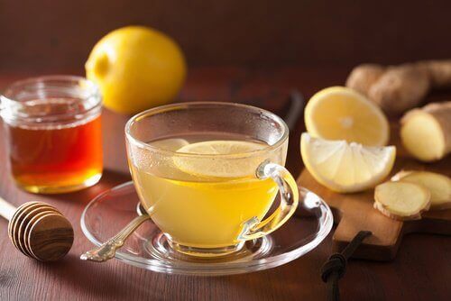 ingefära och citron te