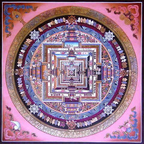 mandala i blockig stil