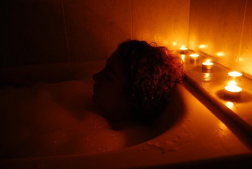 Person i badet