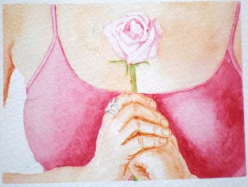 kvinna-med-ros