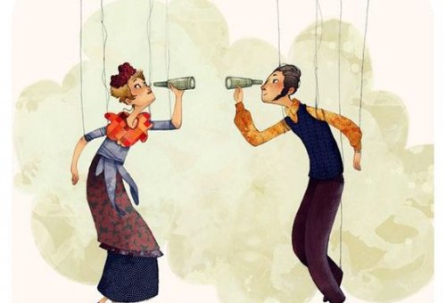 marionetter med kikare