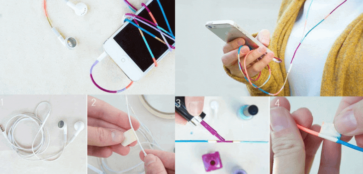 måla hörlurskablar