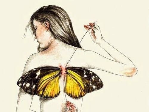 Vi föds alla med vingar, men ibland tar livet dem ifrån oss