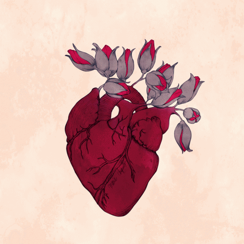 blomma ur hjärta