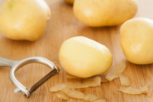 Skalad potatis