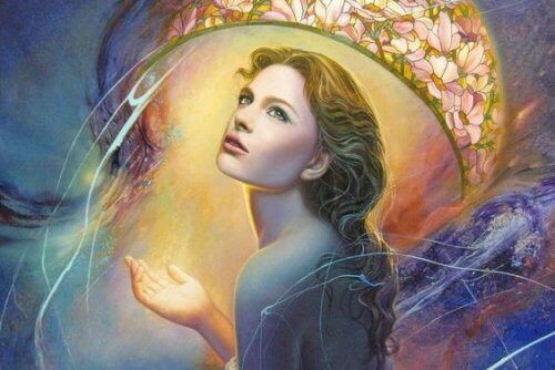 kvinna som gör ett modigt val