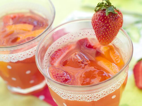 Dryck med jordgubb