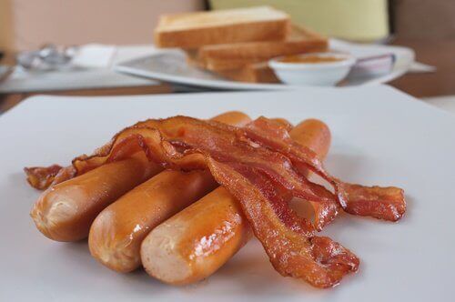 bacon och korv