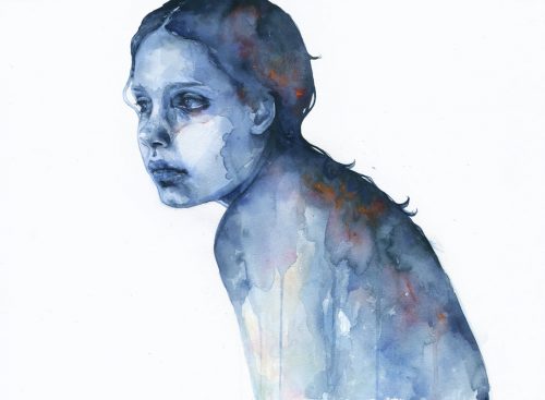 målning av kvinna