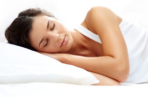 kvinna som sover