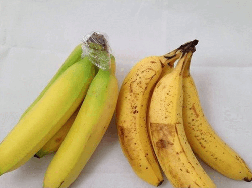 Bananer med plast