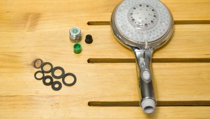 Duschmunstycke isärplockat