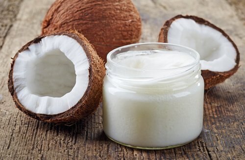 Kokosnötsolja i burk