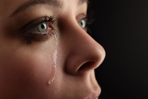 Kvinna som gråter