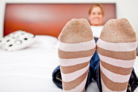 Sov med sovstrumpor