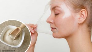 Fyra ansiktsmasker med gelatin för att återuppliva huden