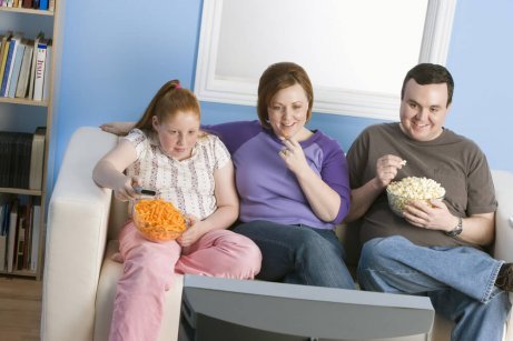 En överviktig familj
