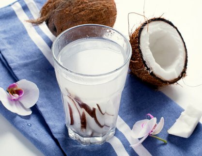 Kokosvatten är uppfriskande