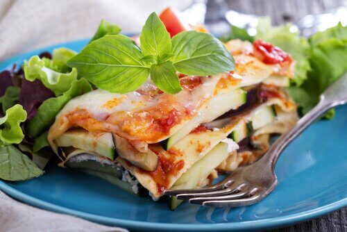 Lasagne och sked