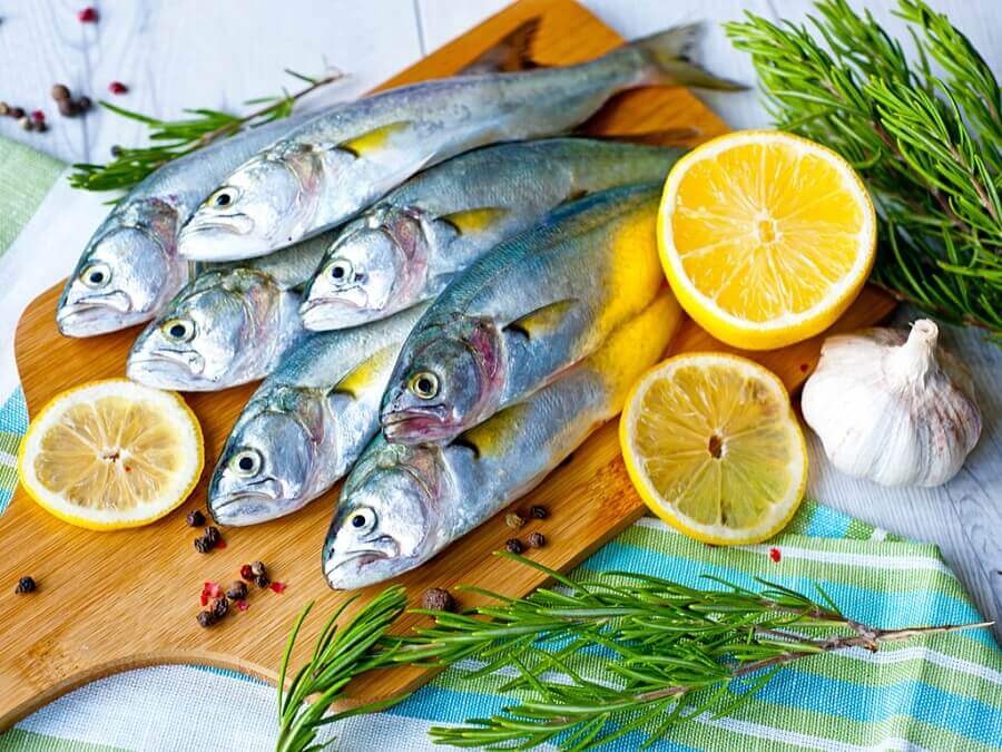 Citron och fisk