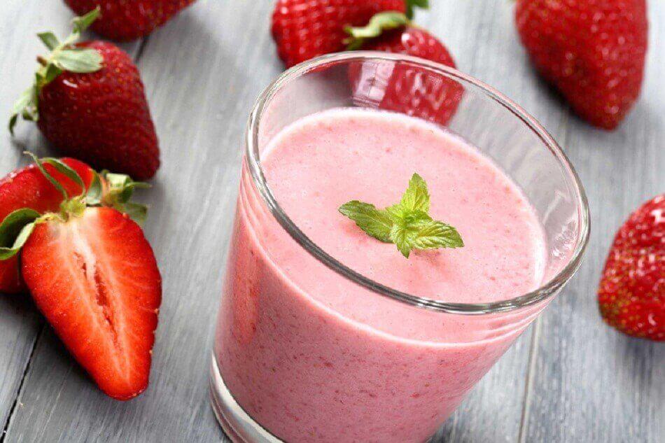 Smoothie med jordgubb