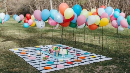 Ballonger utomhus.