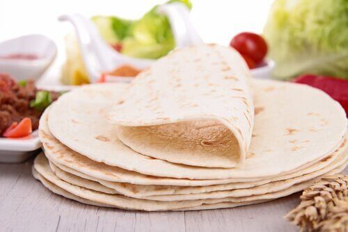 Nygräddade tortillas